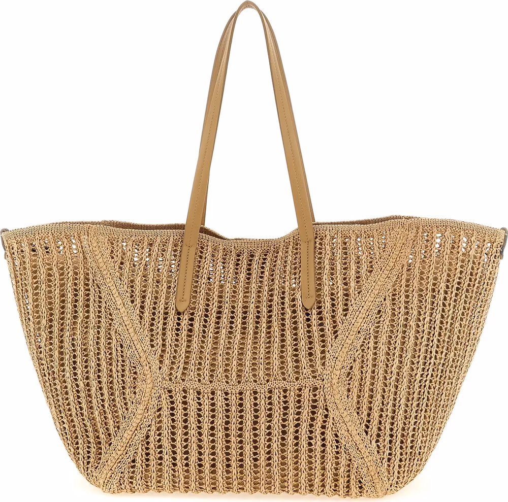 Brunello Cucinelli Beige Polyamide Shoulder Bag
