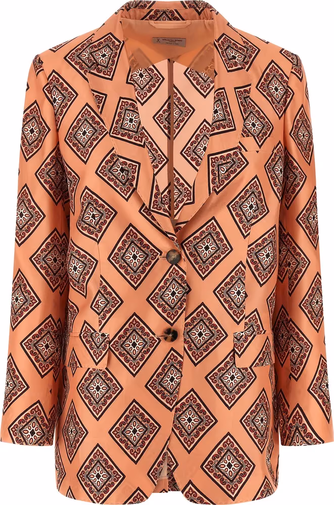 Alberto Biani Multicolor Silk Blazer