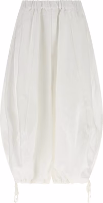 White Polyester Casual Pants