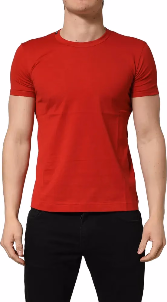Dolce & Gabbana Red Goodluck 2023 Cotton Crew Neck T-shirt