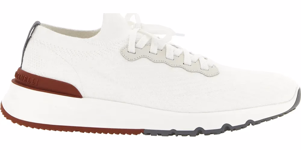 Brunello Cucinelli White Polyethylene Athletic Sneakers