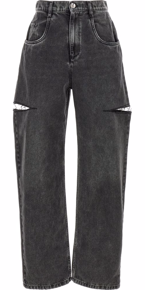 Maison Margiela Black Cotton Straight-Leg Jeans