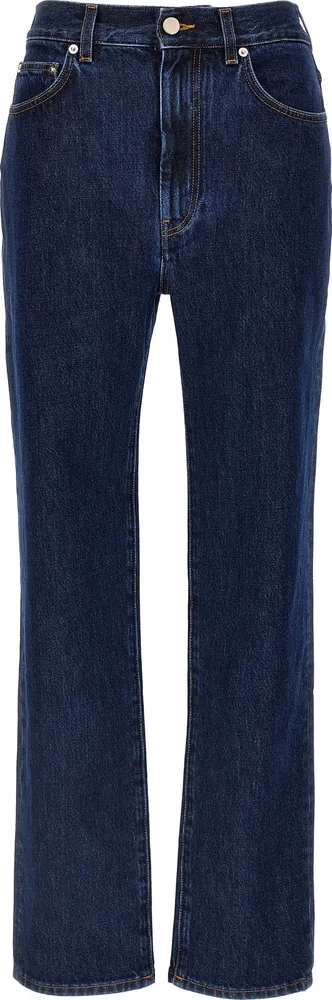 Loulou De Saison Blue Organic Cotton Straight-Leg Jeans