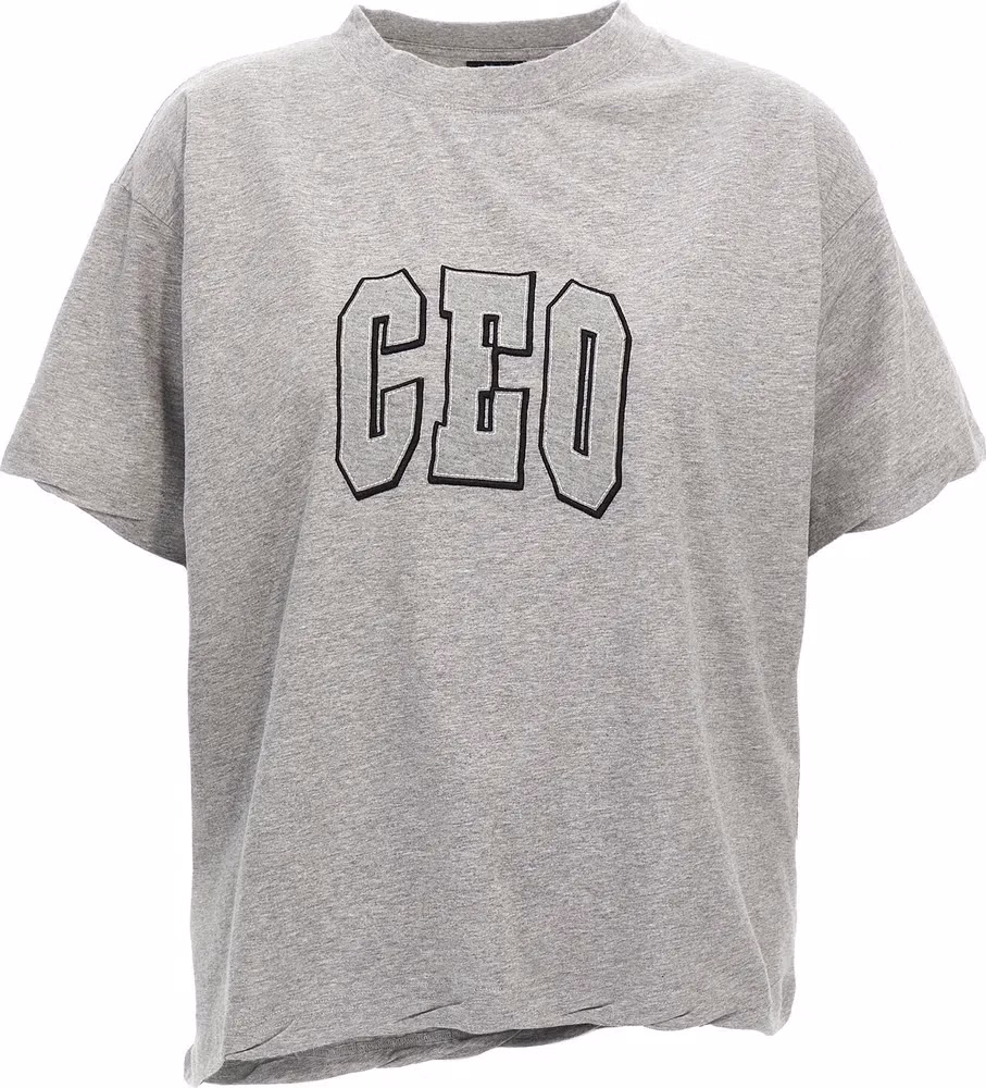 Balenciaga Gray Cotton T-Shirt