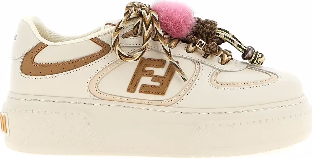 Fendi Multicolor Calfskin Platform Sneakers