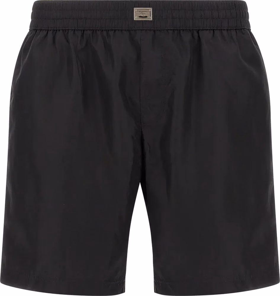 Dolce & Gabbana Black Polyamide Swim Shorts