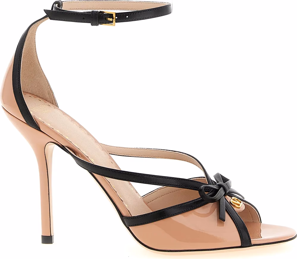 Valentino Garavani Multicolor Calfskin Stiletto Heel Sandals