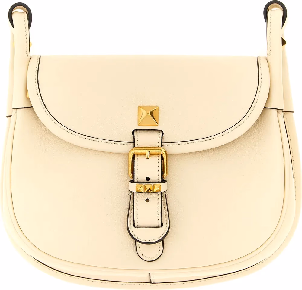 Valentino Garavani White Calfskin Shoulder Bag
