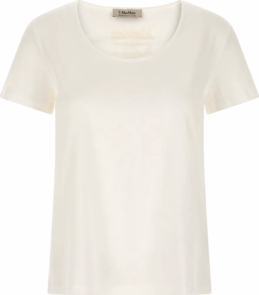 'S Max Mara White Cotton T-Shirt