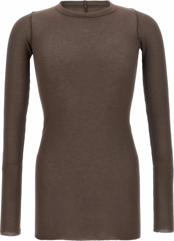 Rick Owens Gray Viscose T-Shirt