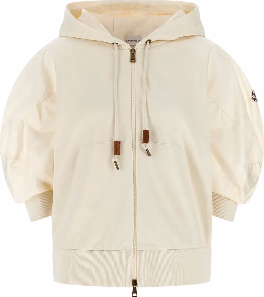 Moncler White Cotton Hoodie