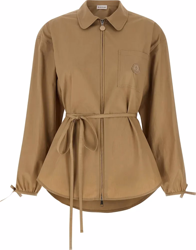 Moncler Beige Cotton Full-Length Jacket