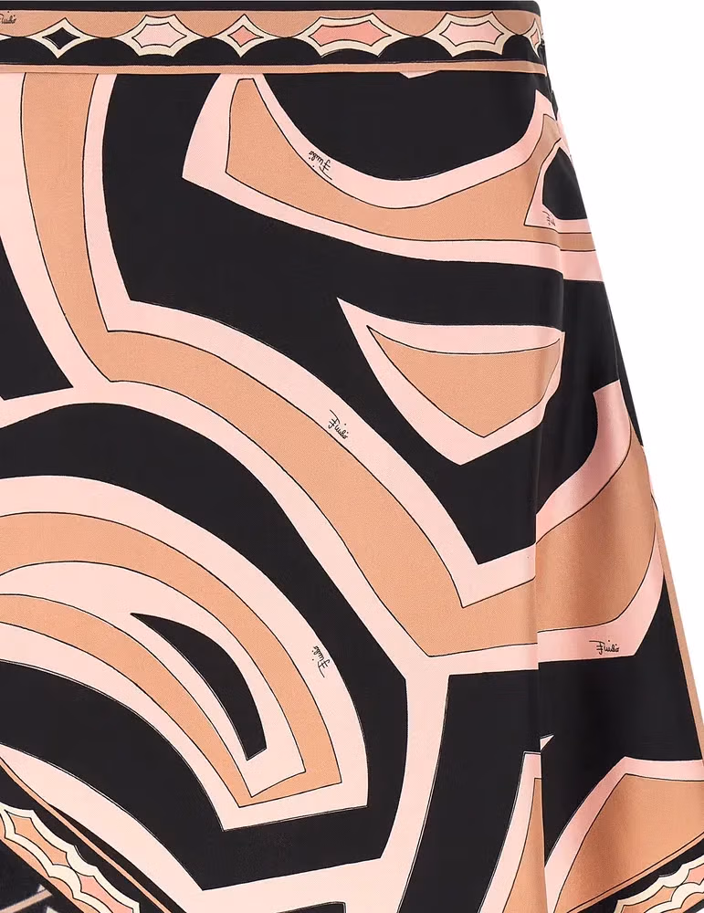 Emilio Pucci Multicolor Silk Long Skirt