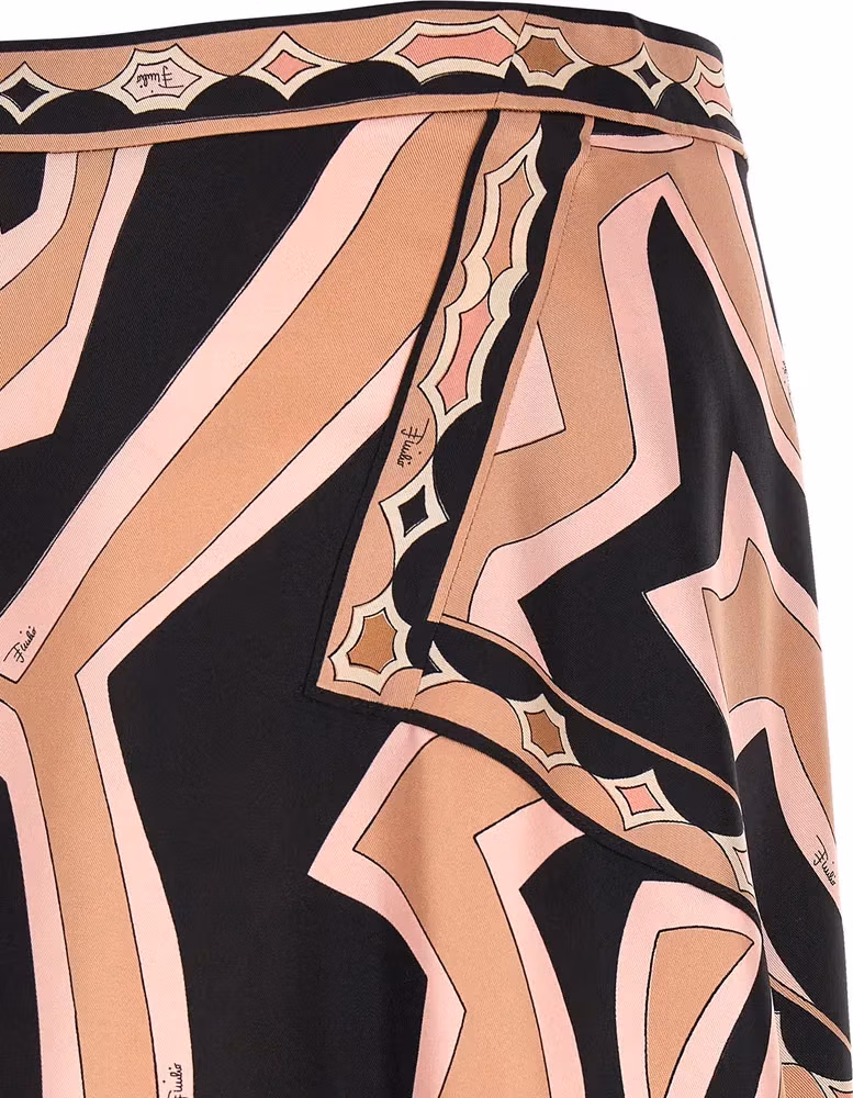 Emilio Pucci Multicolor Silk Long Skirt