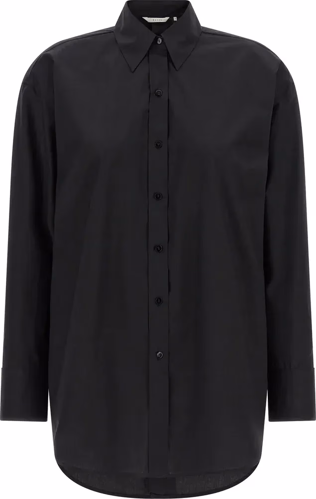 XACUS Black Cotton Blouse