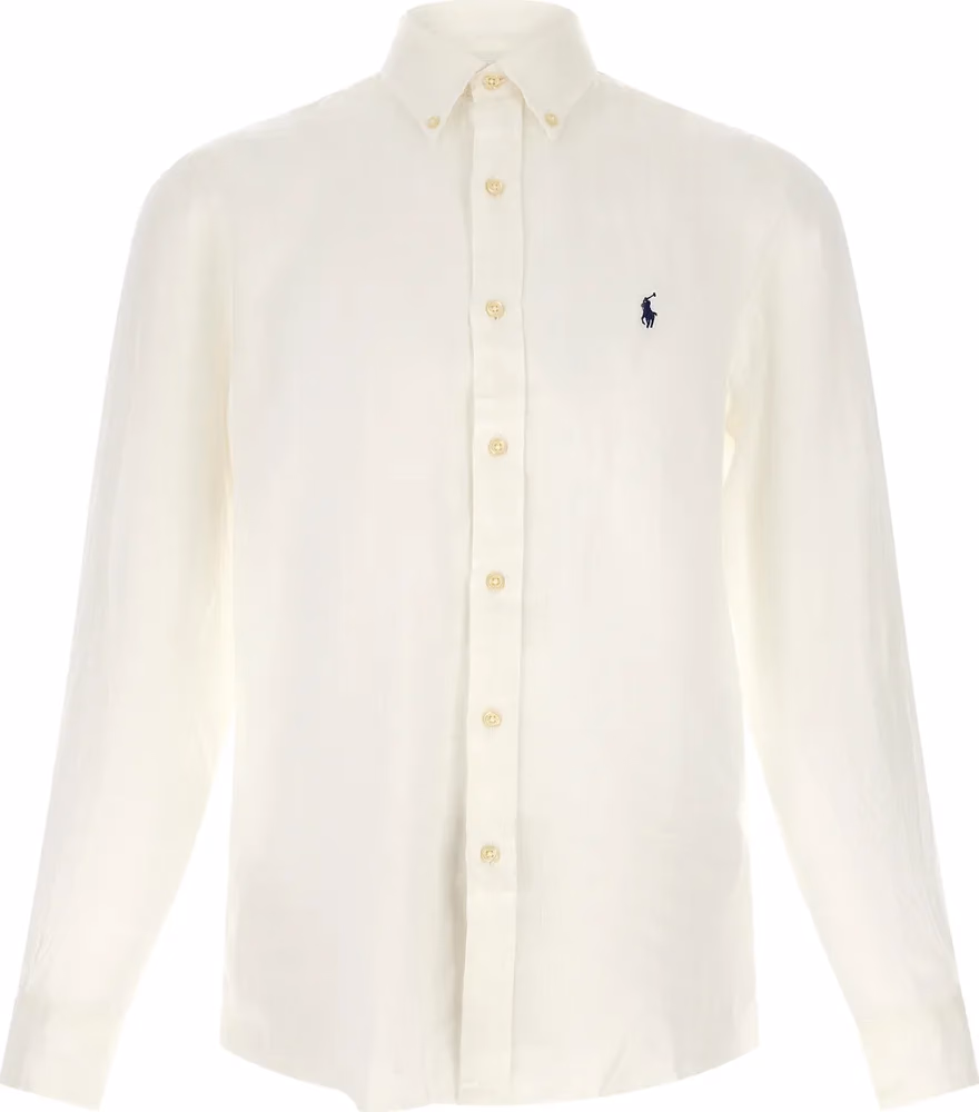 Polo Ralph Lauren White Linen Blouse