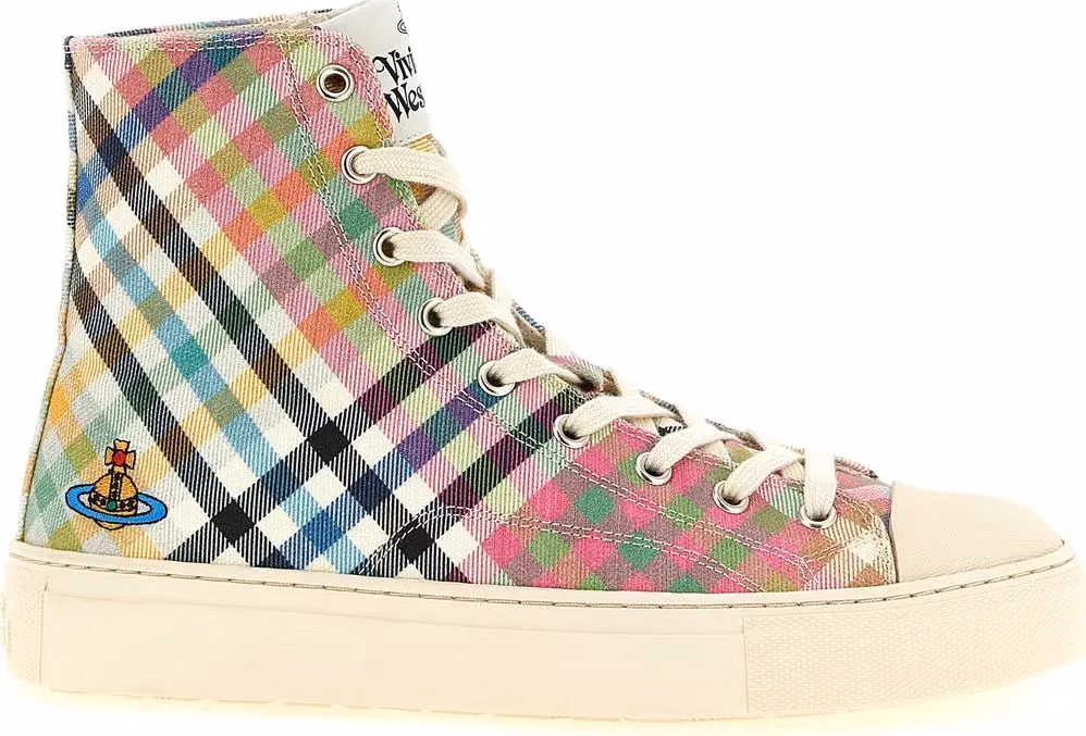 Vivienne Westwood Multicolor Cotton High Top Sneakers