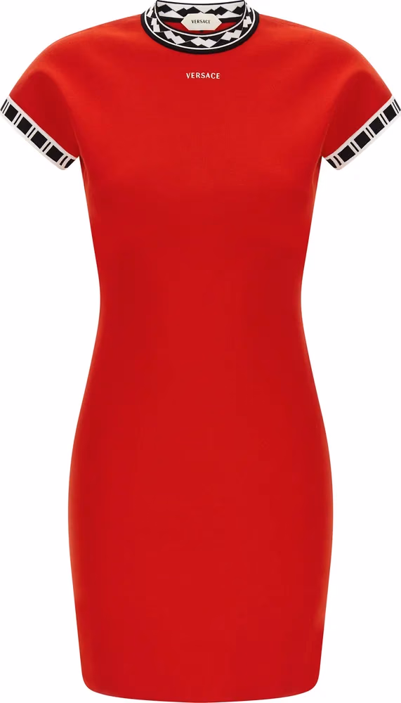 Versace Multicolor Cotton Short Dress