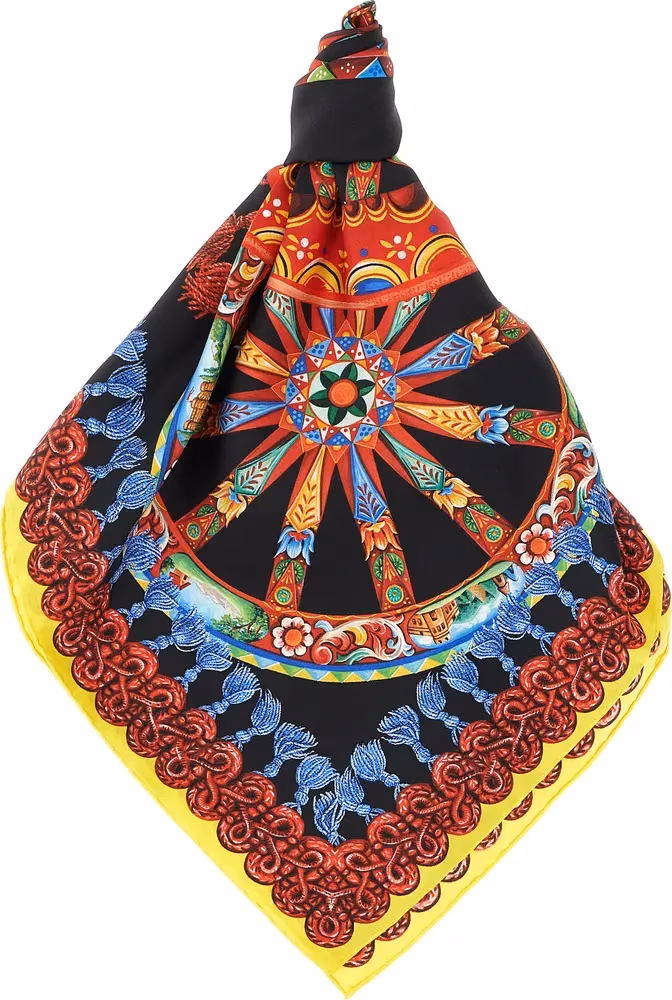 Dolce & Gabbana Multicolor Silk Scarf