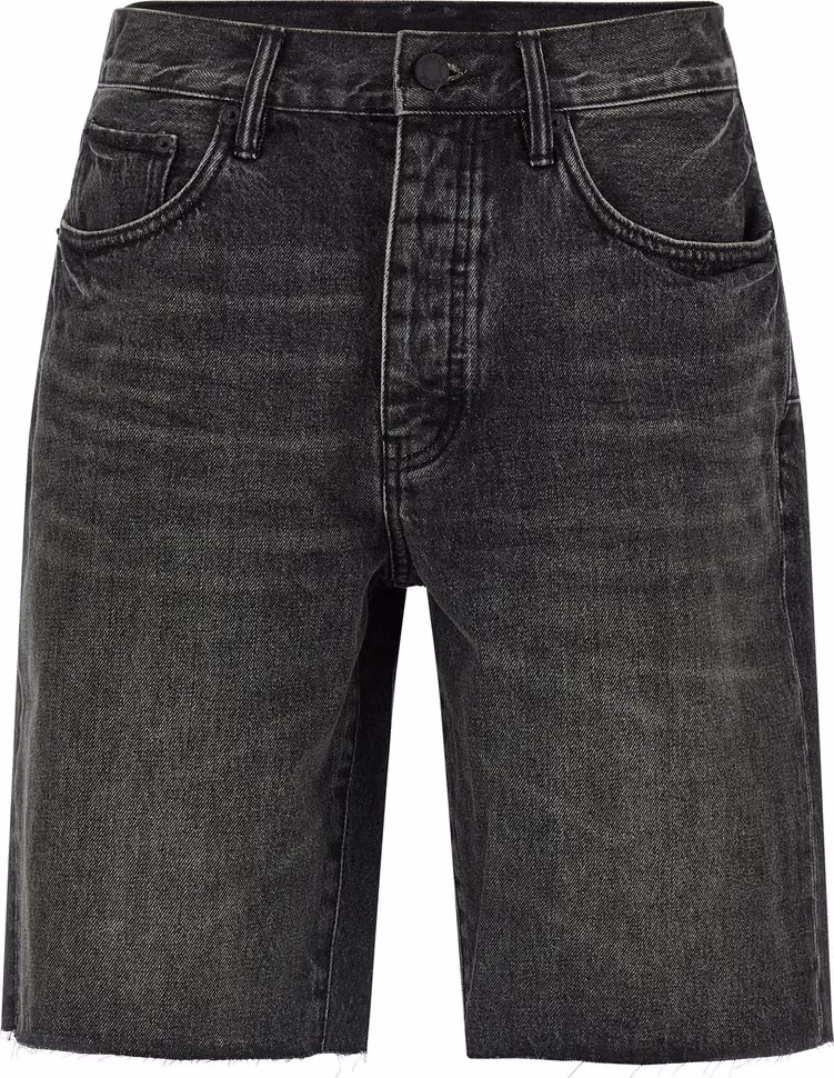 PURPLE Black Cotton Bermuda Shorts