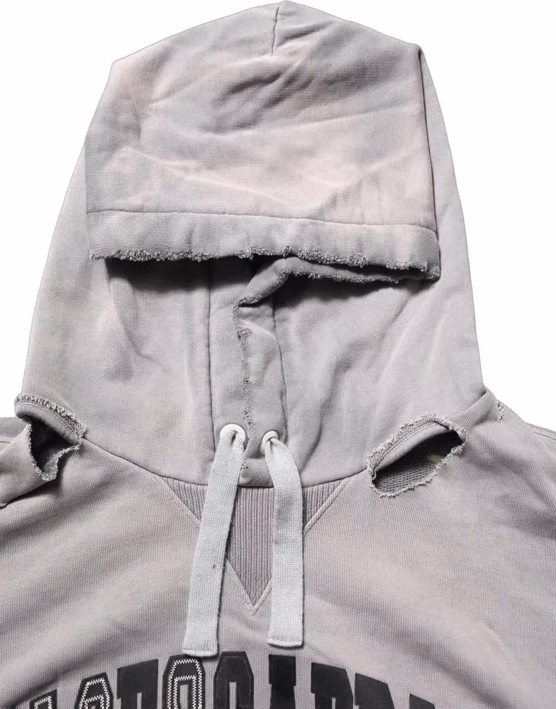 Dolce & Gabbana Gray Graphic Hooded Sweatshirt Men Sweater
