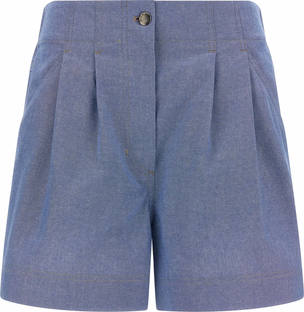 Moncler Grenoble Blue Cotton Bermuda Shorts