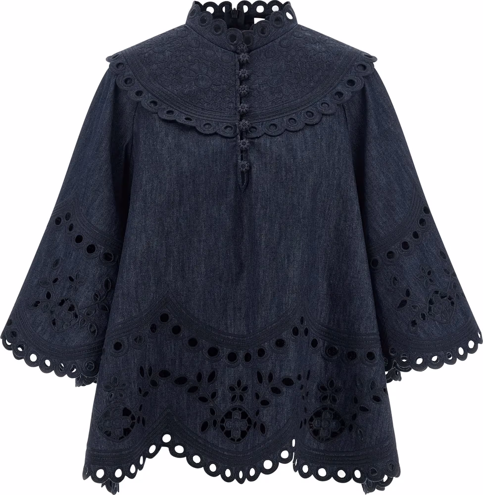 Zimmermann Blue Cotton Blouse