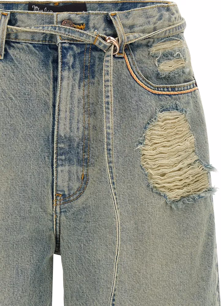 PALY Blue Cotton Bermuda Shorts