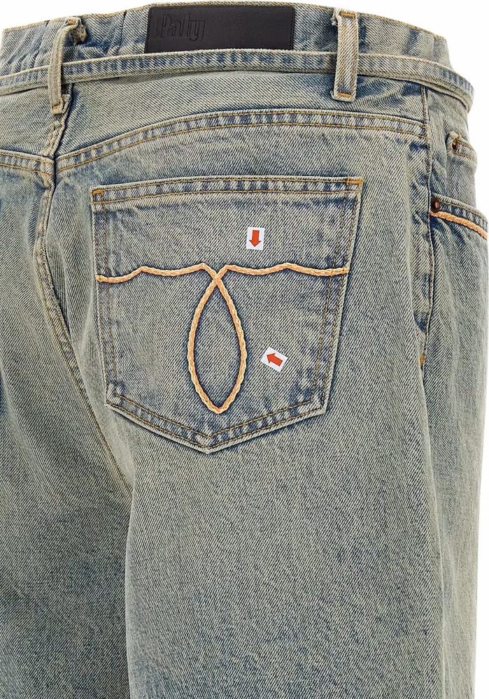 PALY Blue Cotton Bermuda Shorts
