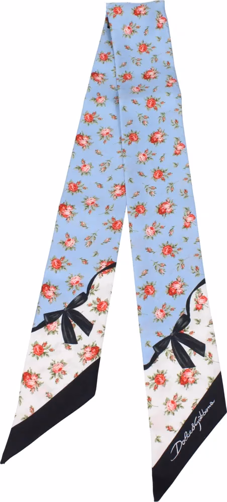 Dolce & Gabbana Light Blue Silk Foulard