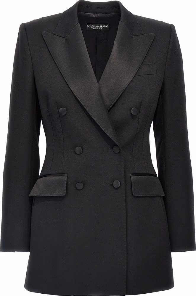 Dolce & Gabbana Black Virgin Wool Blazer