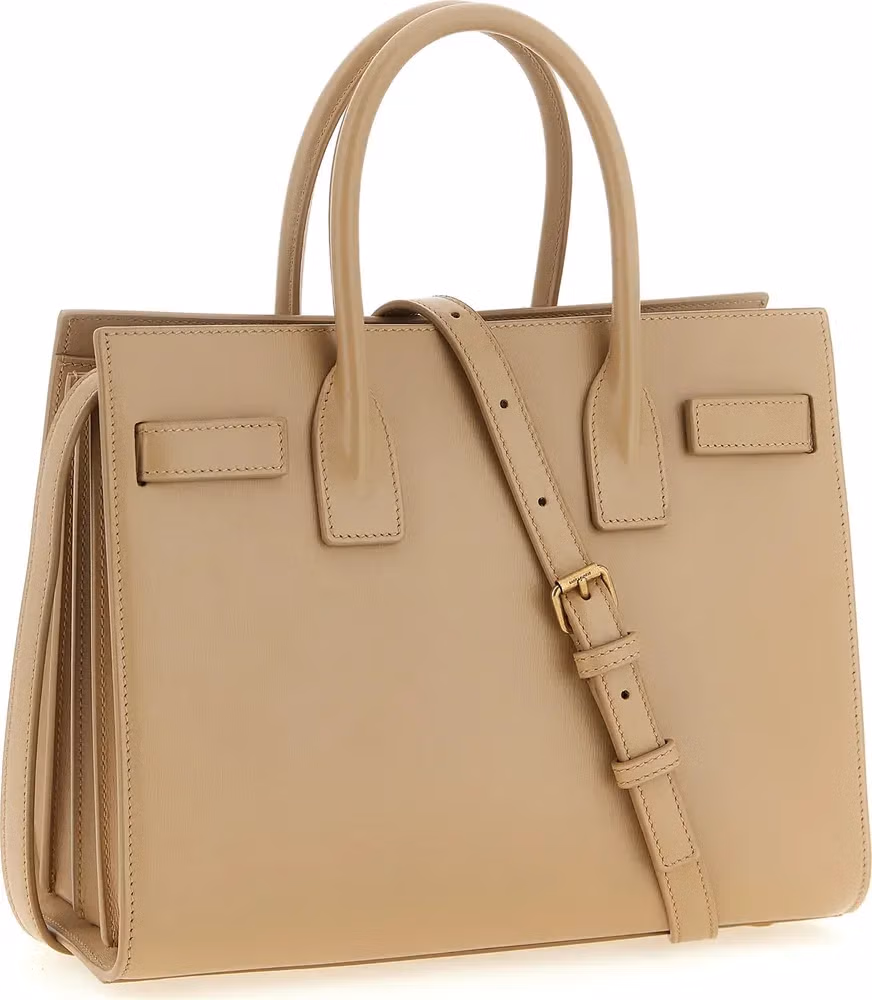 Saint Laurent Beige Calfskin Handbag