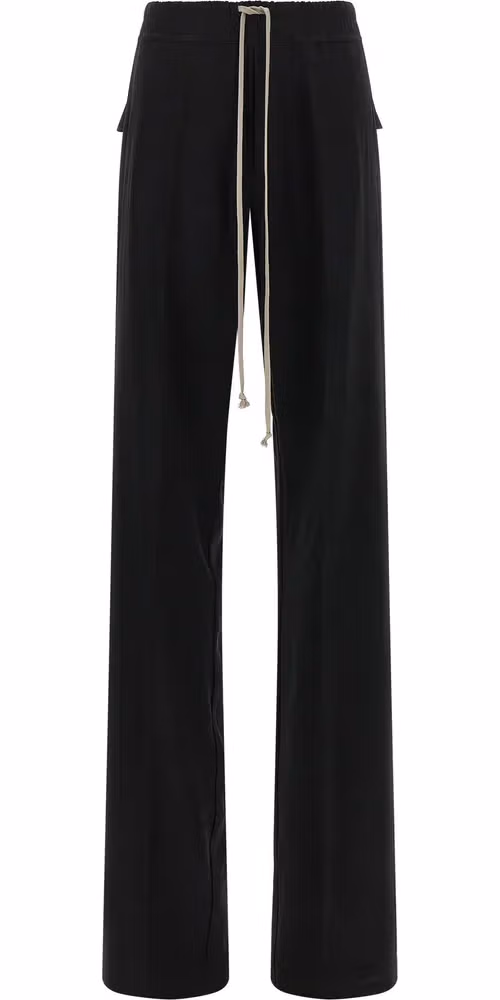 Rick Owens Black Viscose Casual Pants