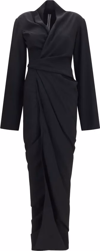 Rick Owens Black Viscose Casual Dress