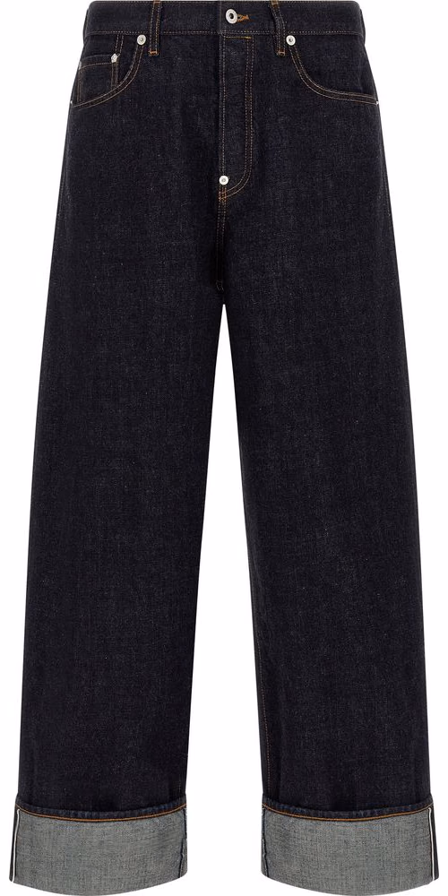 Kenzo Blue Cotton Straight-Leg Jeans