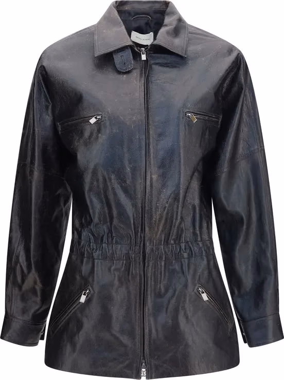 Magda Butrym Black Lambskin Leather Jacket