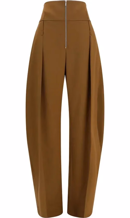 Ferragamo Brown Wool Oves Aries Casual Pants