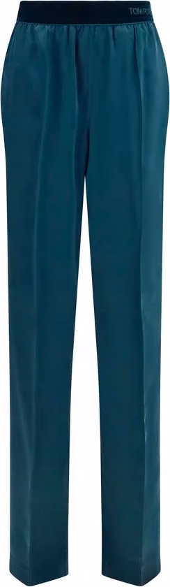 Tom Ford Blue Silk Casual Pants