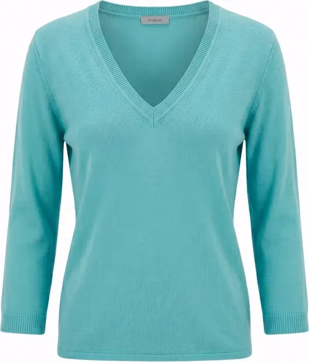 Malo Blue Cotton Women Sweater