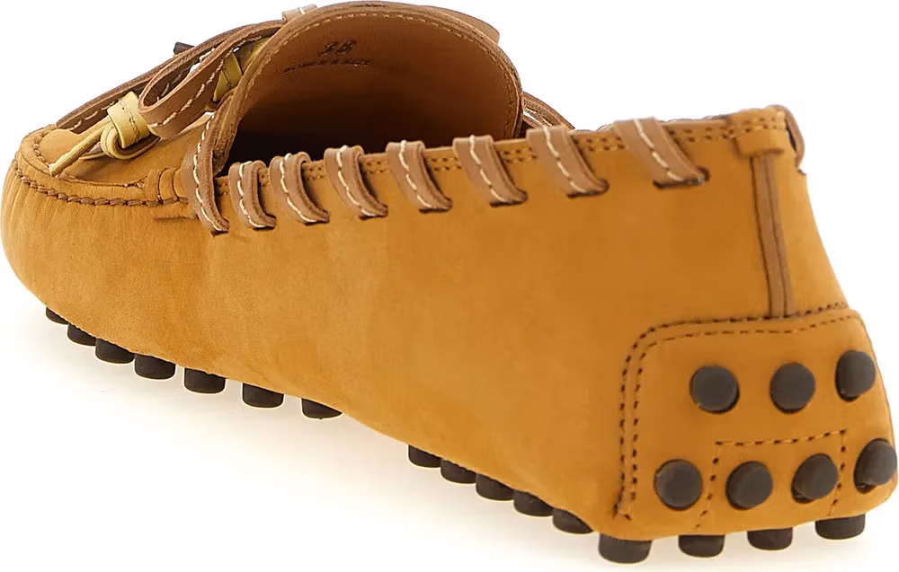Tod's Beige Calfskin Slip-On Loafers
