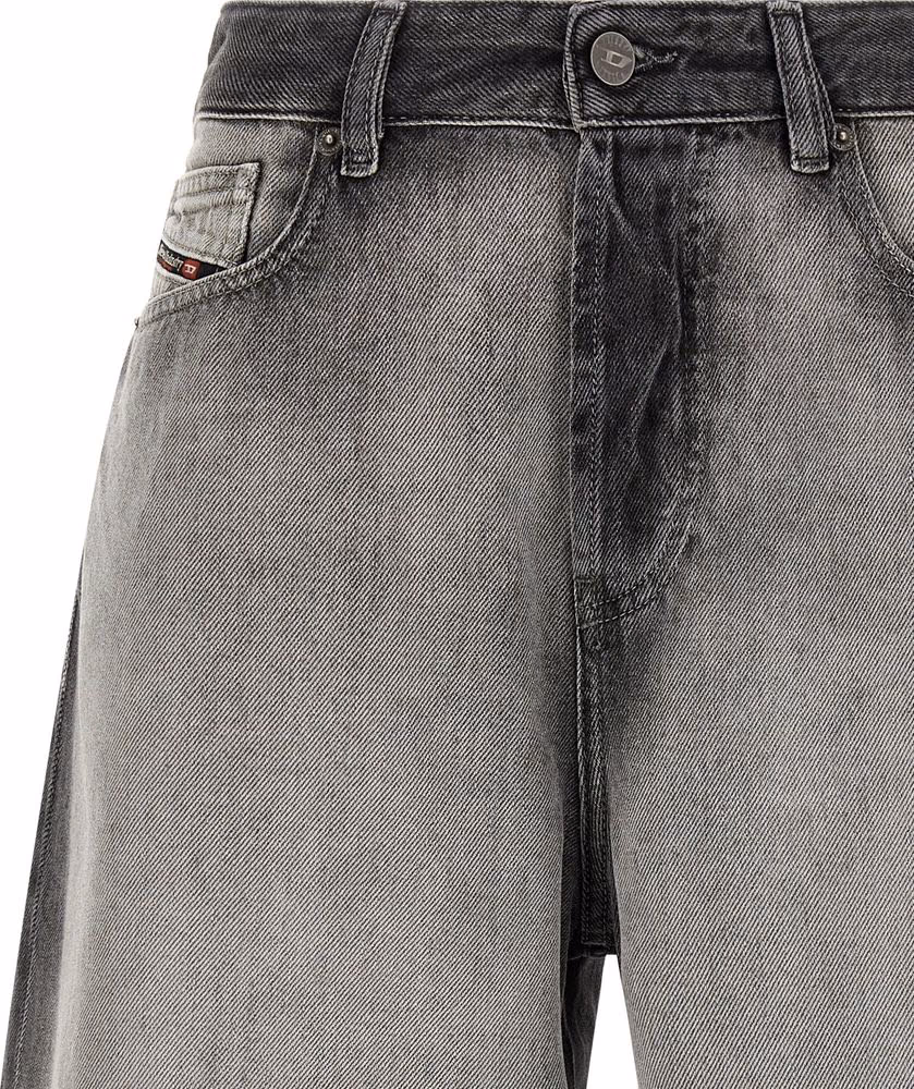 Diesel Gray Cotton Bermuda Shorts