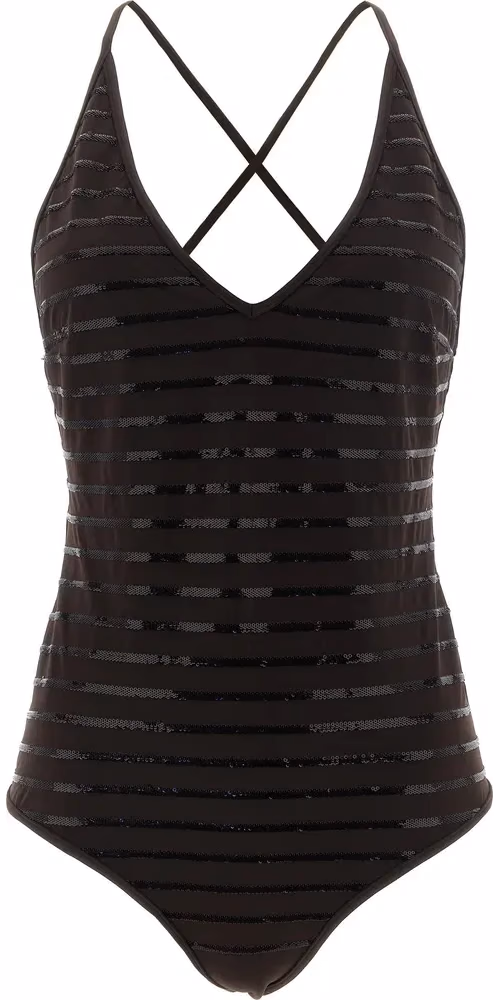 Brunello Cucinelli Brown Polyamide One-Piece Swimsuit