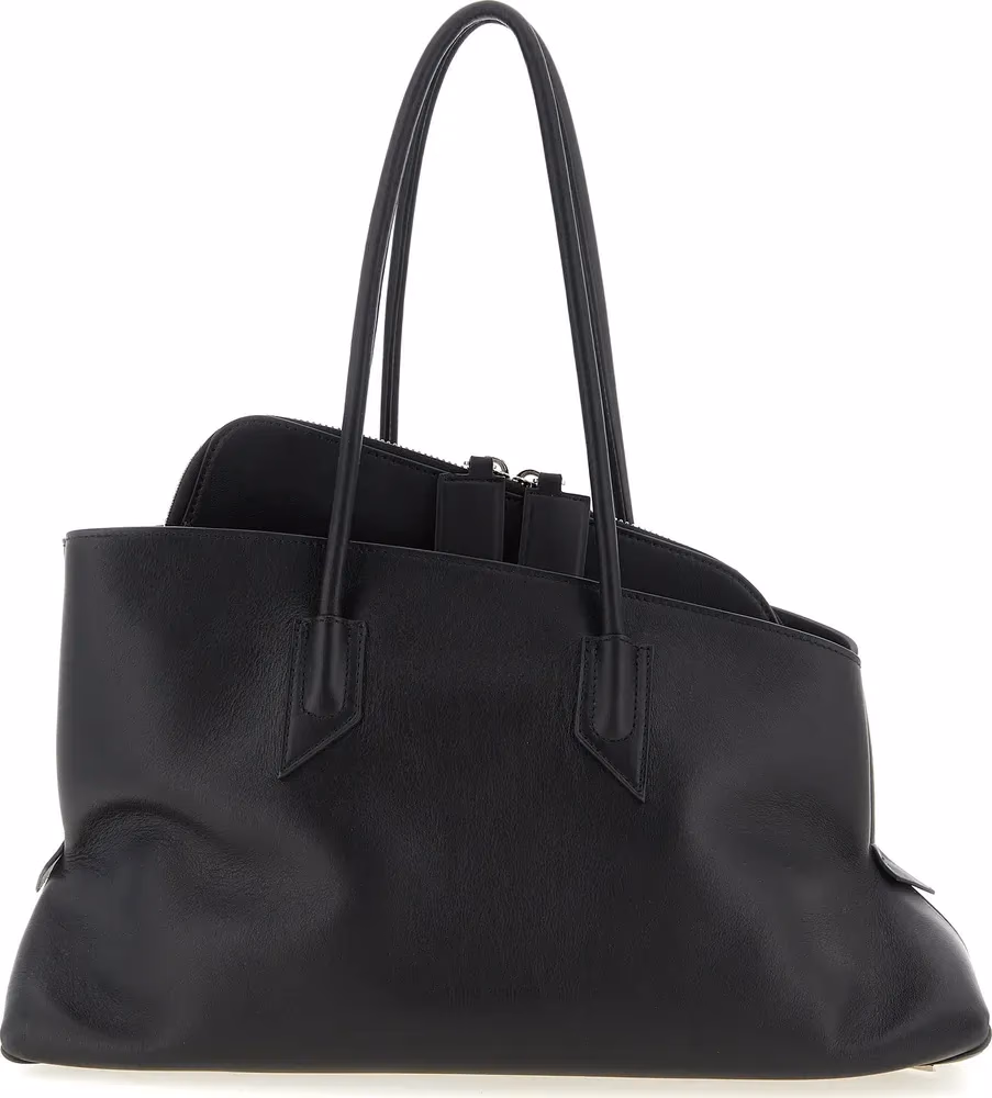 The Attico Black Calfskin Shoulder Bag