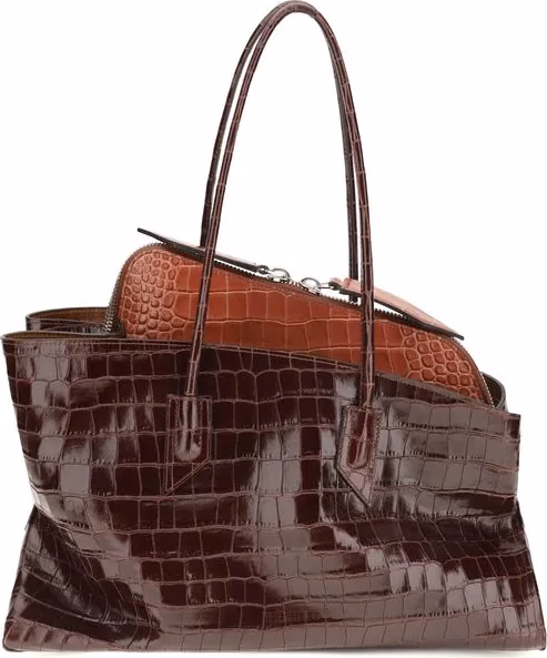The Attico Bordeaux Calf Leather Bos Taurus Shoulder Bag