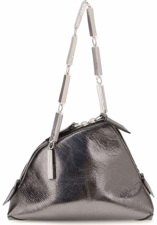 The Attico Silver Calf Leather Bos Taurus Handbag