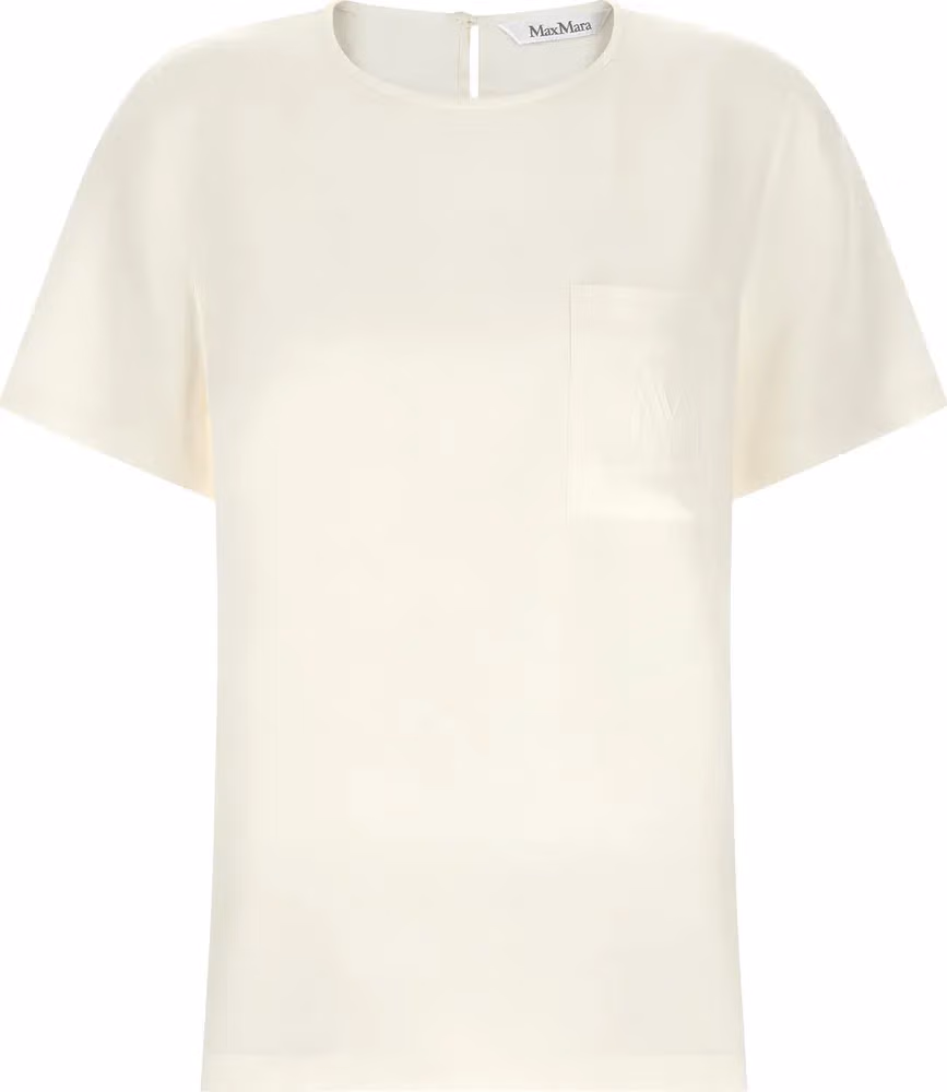 Max Mara White Silk Blouse