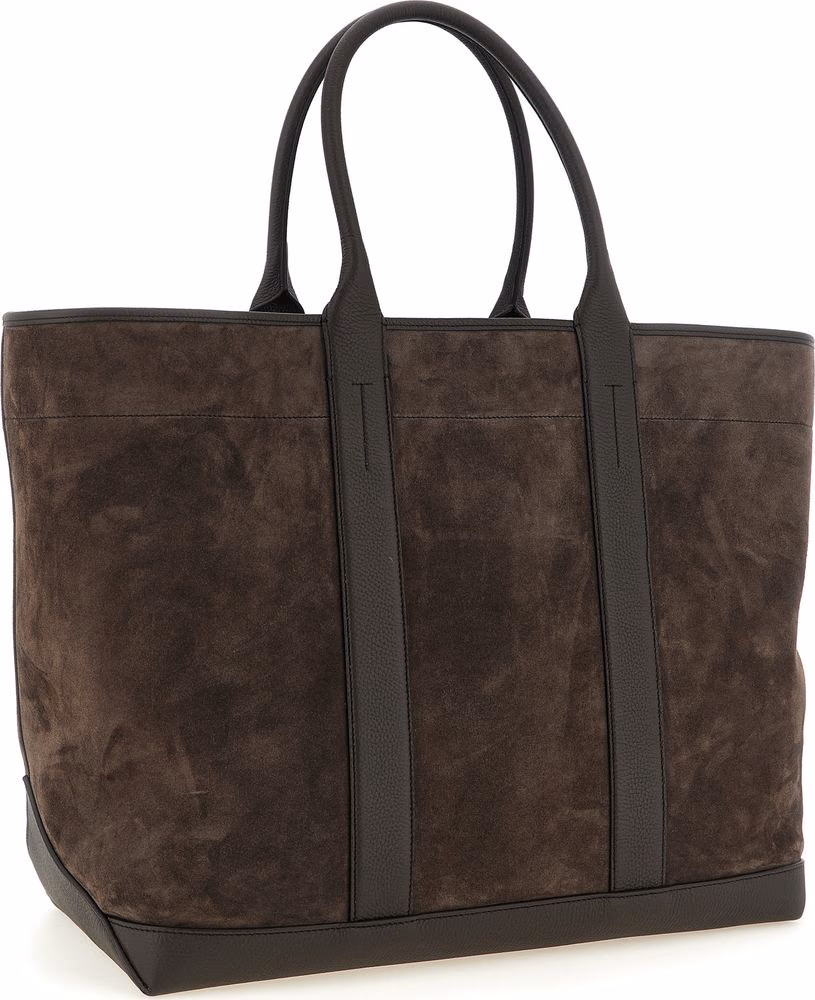 Tom Ford Brown Calfskin Tote Bag
