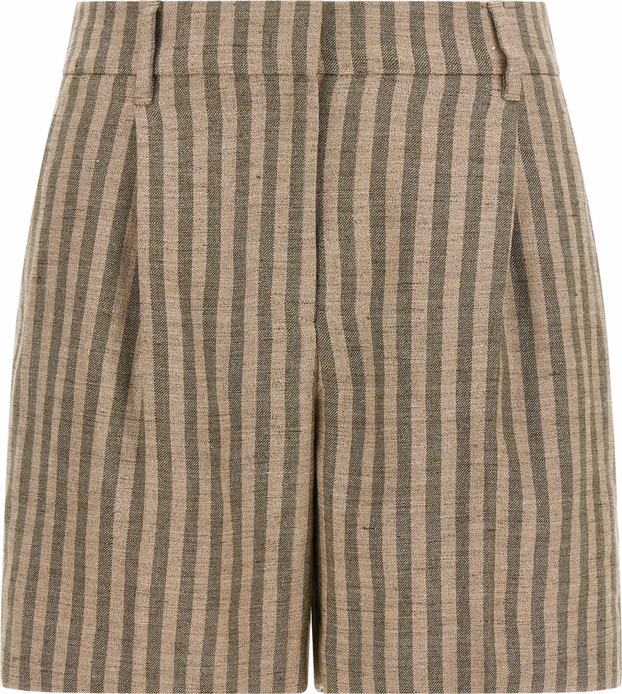 Brunello Cucinelli Bicolor Linen Bermuda Shorts