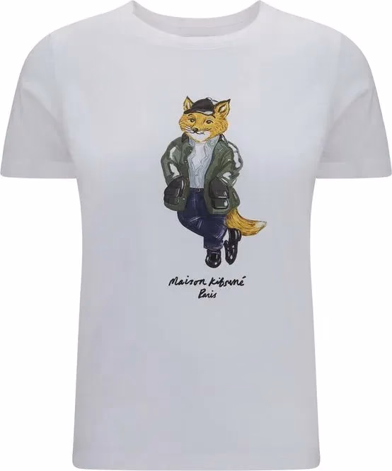 Maison Kitsuné White Cotton T-Shirt