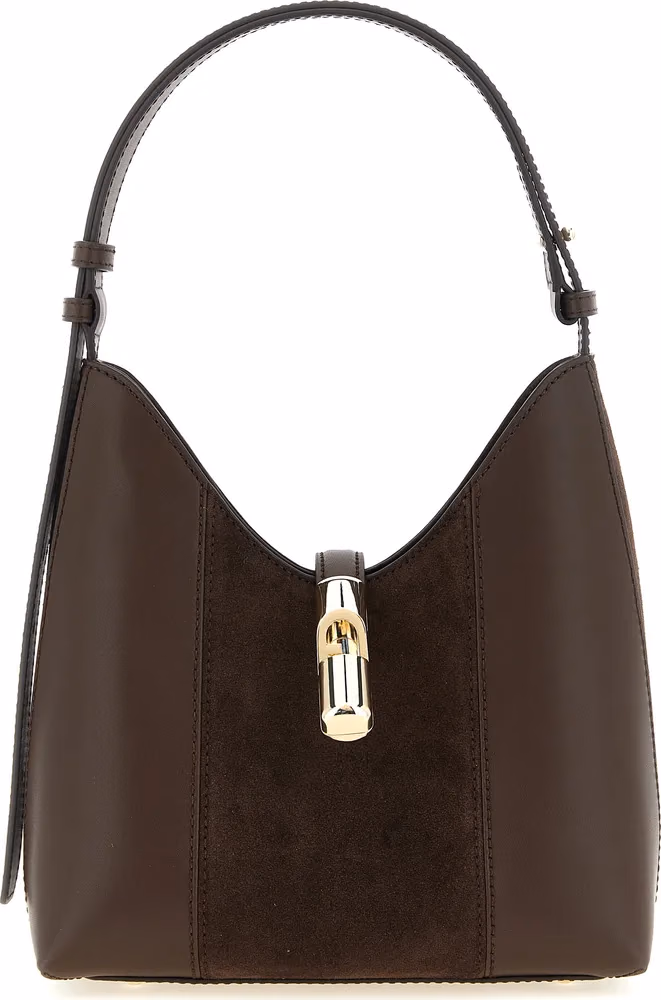Furla Brown Calfskin Shoulder Bag